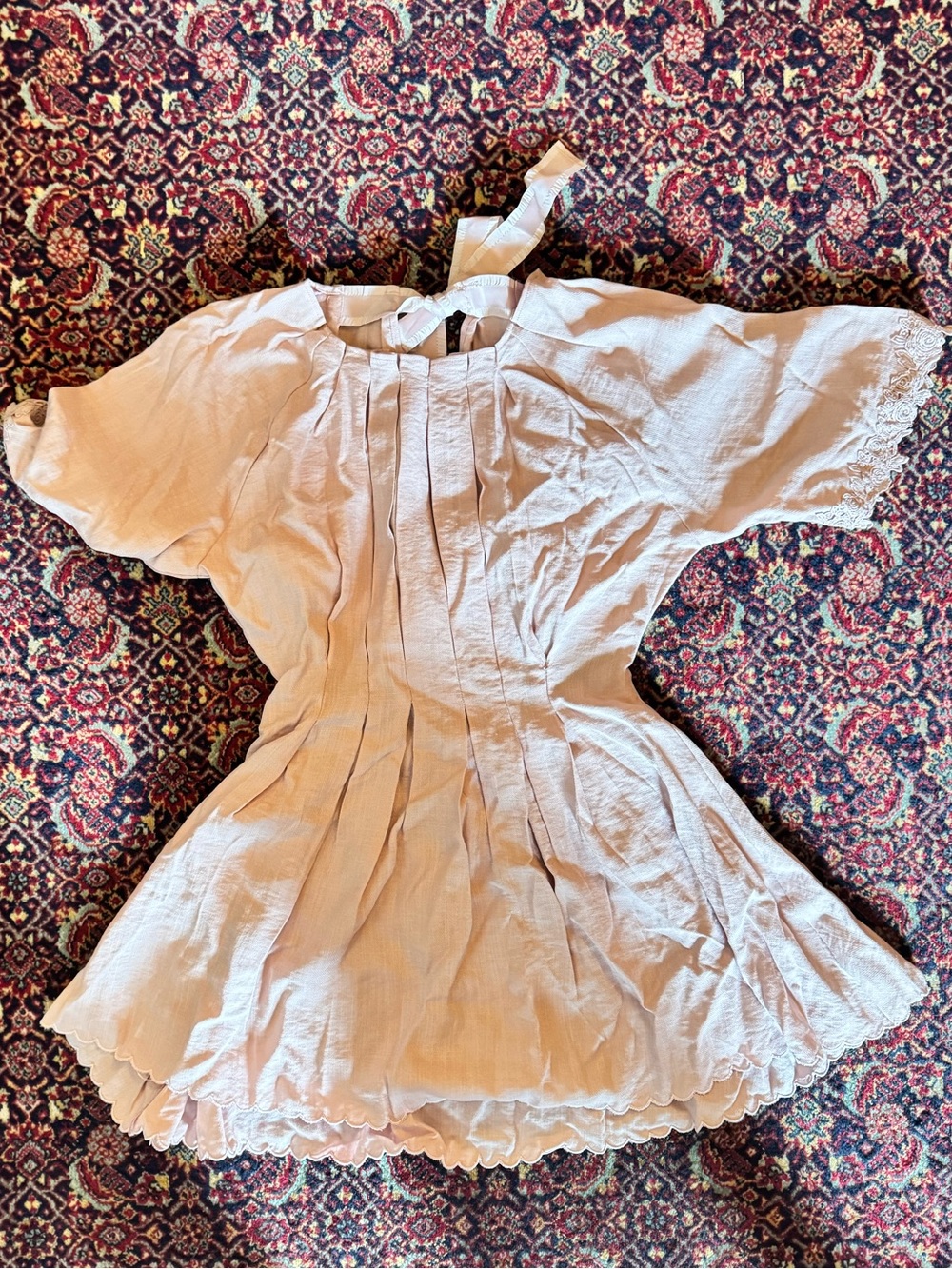 Tie-Back Soft Pink Short Dress